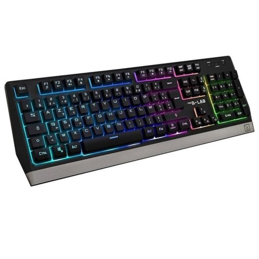 Tastiera The G-Lab Keyz Tungsten membrana wireless AZERTY retroilluminata RGB