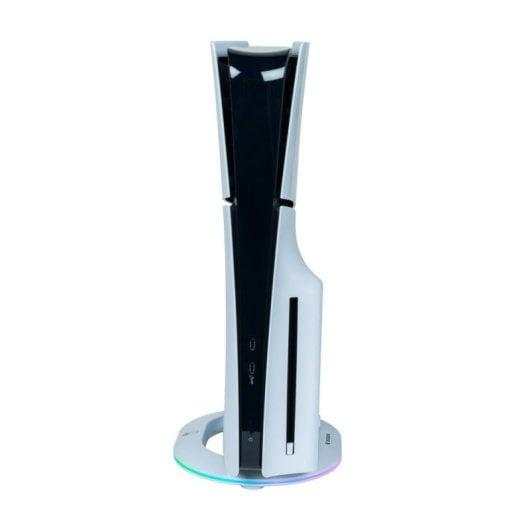 Suporte BIGBEN PS5SVERTSTAND RGB 2x USB PS5 Base Branco Iluminado