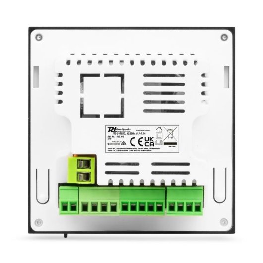 Amplificador Empotrable Power Dynamics Powerline B100W 4x25W RMS BT Táctil USB/microSD Blanco