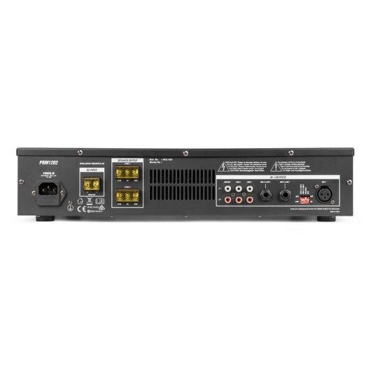 Amplificador de Audio Power Dynamics PRM1202 240W RMS Bluetooth USB/SD 2 Canales Salidas Rack 2U