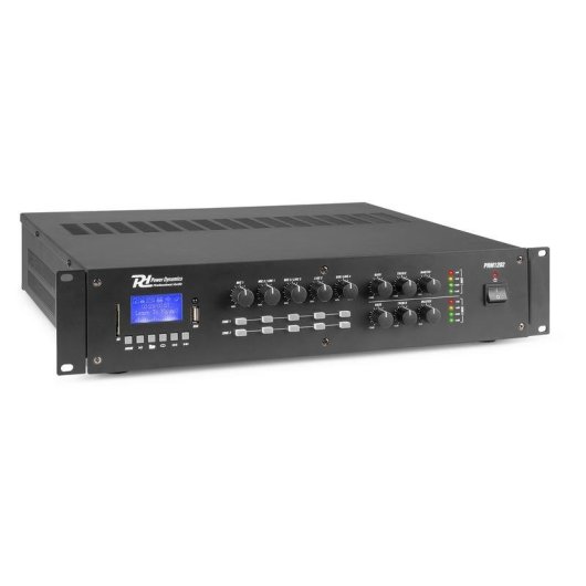 Amplificador de Audio Power Dynamics PRM1202 240W RMS Bluetooth USB/SD 2 Canales Salidas Rack 2U
