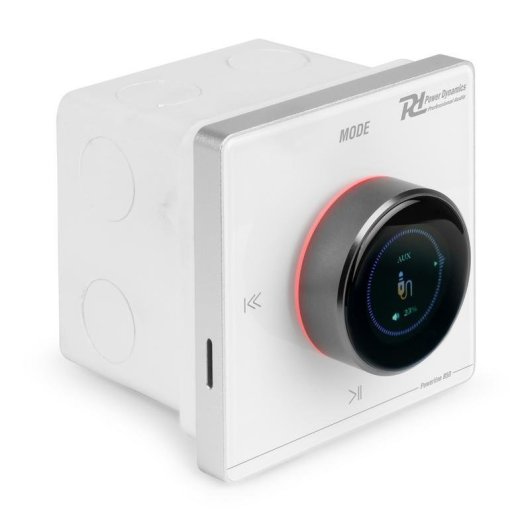 Amplificador Estéreo Power Dynamics Powerline B50W 25W RMS BT Empotrable Pantalla LCD Mando