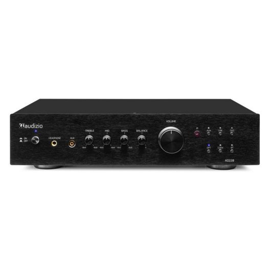 Amplificador Estéreo AUDIZIO AD220 2x200W RMS Bluetooth 5.0 Wi-Fi Subwoofer Control Remoto