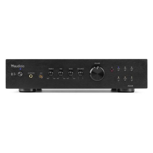 Amplificador Estéreo AUDIZIO AD220 2x200W RMS Bluetooth 5.0 Wi-Fi Subwoofer Control Remoto
