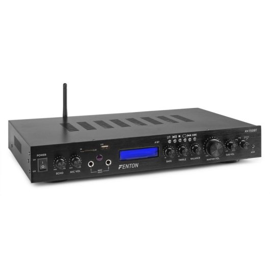 Amplificador Estéreo Fenton AV-150BT 2x80W RMS Bluetooth USB SD Mando a Distancia
