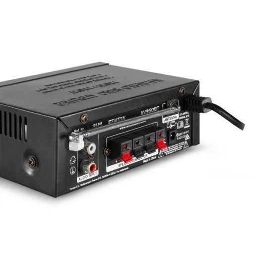 Amplificador Estéreo Fenton AV360BT 40 W RMS RCA USB SD Control de Tono Mando
