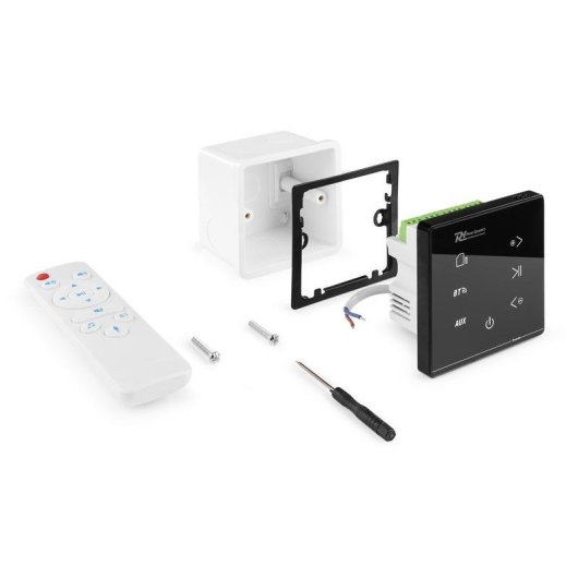 Amplificador Empotrable Power Dynamics PL-A100B 40W RMS BT 5.0 USB Pantalla Táctil Mando