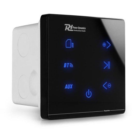 Amplificador Empotrable Power Dynamics PL-A100B 40W RMS BT 5.0 USB Pantalla Táctil Mando