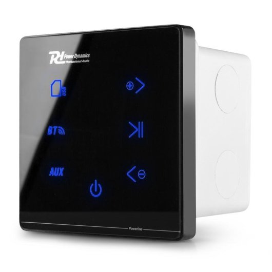 Amplificador Empotrable Power Dynamics PL-A100B 40W RMS BT 5.0 USB Pantalla Táctil Mando