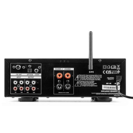 Amplificateur Audio Power Dynamics PV220BT 100W RMS Bluetooth USB/FM Affichage LED
