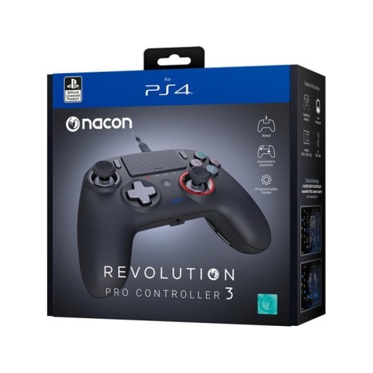 Manette NACON Revolution Pro 3 PC PS4 filaire 46° programmable ergonomique
