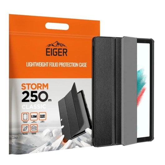 Funda tablet EIGER EGSR00135 Galaxy Tab A8 10.5" Preta função suporte