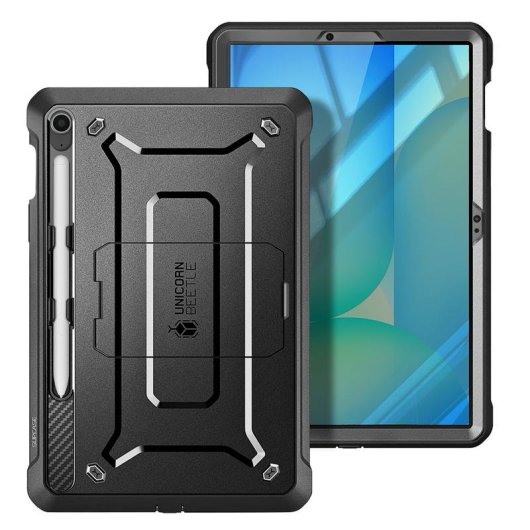 Funda Samsung Galaxy Tab S10 FE Plus Protection antichoc support S Pen noir