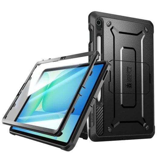 Funda Samsung Galaxy Tab S10 FE Plus Protection antichoc support S Pen noir