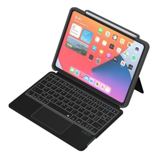 Funda con teclado GÉNÉRIQUE MW-300097P para iPad Pro 11" QWERTY Negra retroiluminada
