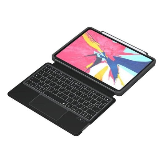 Funda con teclado GÉNÉRIQUE MW-300097P para iPad Pro 11" QWERTY Negra retroiluminada