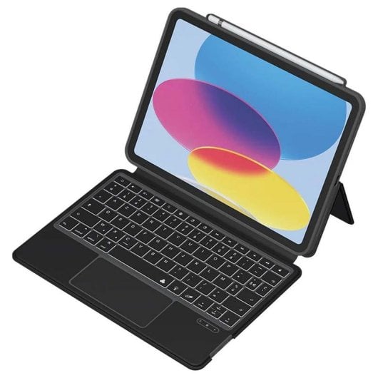 Funda con teclado GÉNÉRIQUE MW-300097P para iPad Pro 11" QWERTY Negra retroiluminada