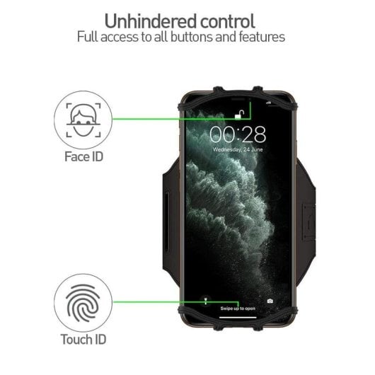 Banda para telefone Tellur TLL191031 Universal 4-6.5" Lycra Neoprene Preto