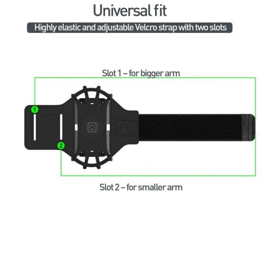 Banda para telefone Tellur TLL191031 Universal 4-6.5" Lycra Neoprene Preto