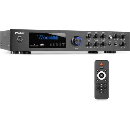 Amplificador Estéreo Fenton AV550BT 320 W RMS Bluetooth 5.0 USB Radio FM Karaoke
