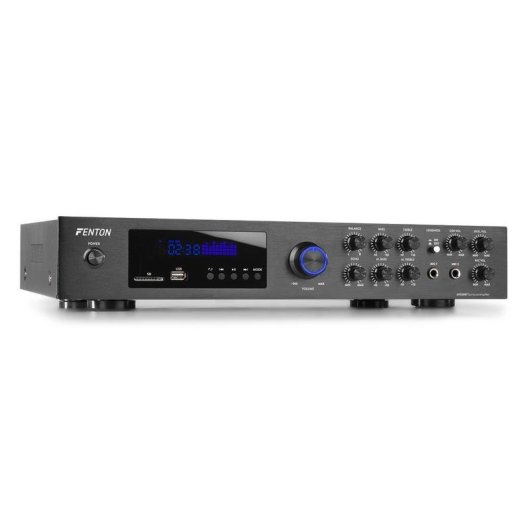 Amplificador Estéreo Fenton AV550BT 320 W RMS Bluetooth 5.0 USB Radio FM Karaoke