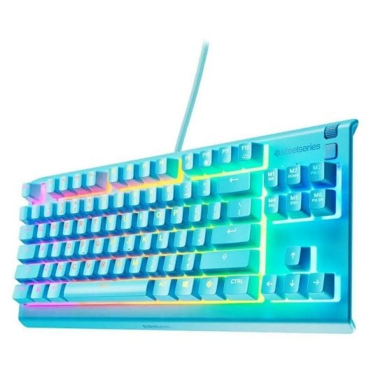 Teclado SteelSeries Apex 3 TKL de membrana compacto AZERTY FR com retroiluminação RGB