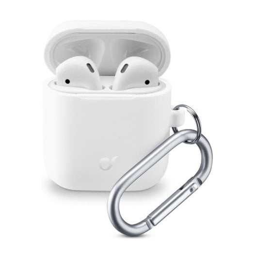 Coque Cellularline Bounce AirPods 1&2 Rouge Silicone Résistant aux Rayures