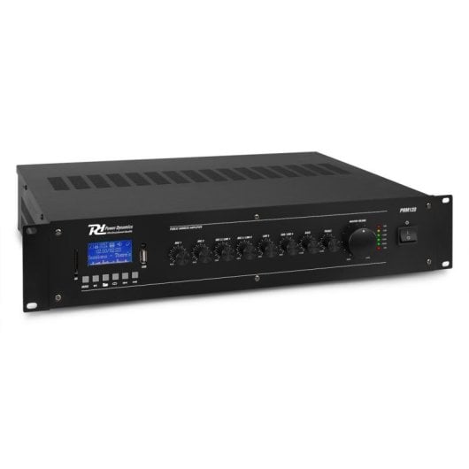 Amplificatore Audio Power Dynamics PRM120 120W RMS Cablato BT USB/SD LCD Mixer 6 Canali