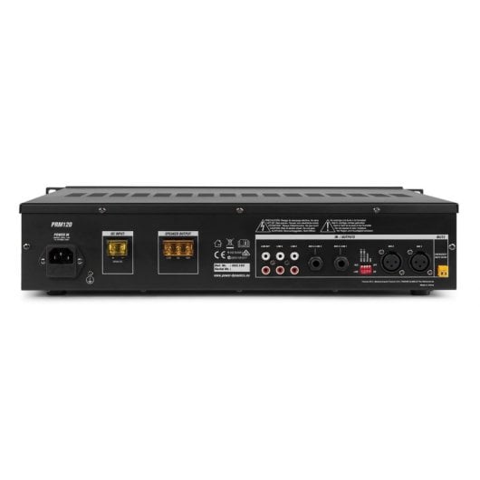 Amplificatore Audio Power Dynamics PRM120 120W RMS Cablato BT USB/SD LCD Mixer 6 Canali