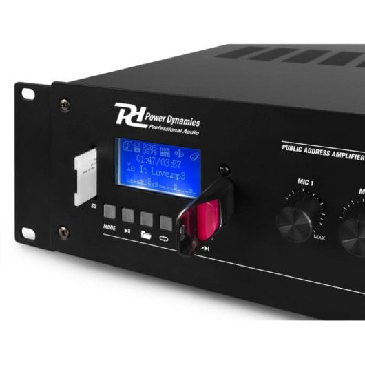 Amplificatore Audio Power Dynamics PRM120 120W RMS Cablato BT USB/SD LCD Mixer 6 Canali