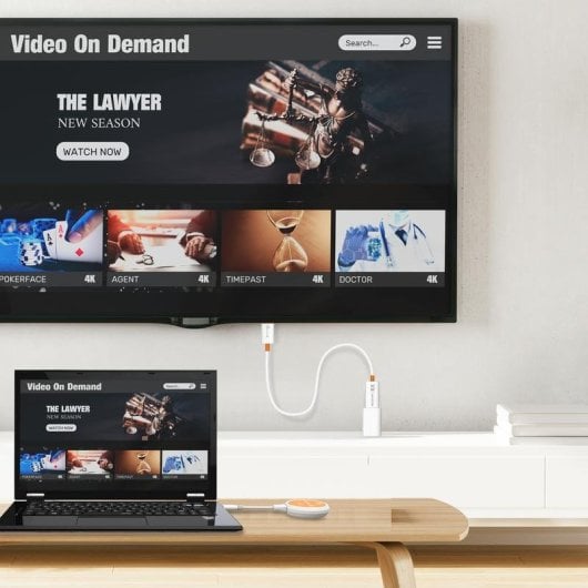 Adaptateur d'affichage sans fil J5CREATE JVAW62-N USB-C HDMI 90W Orange Blanc