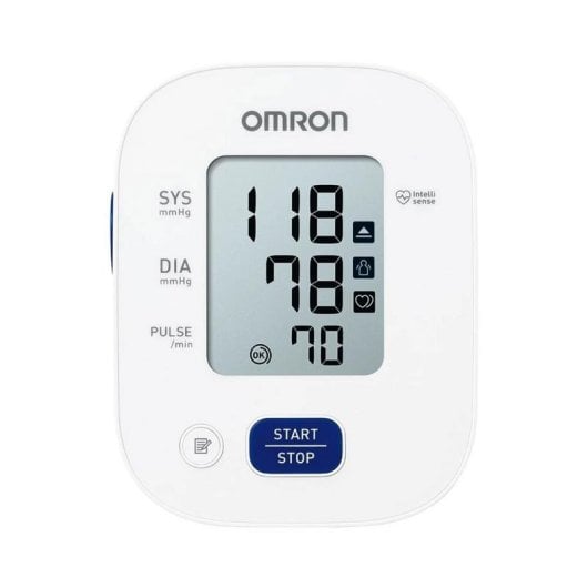 Tensiómeter Omron M2+ Oberarm Automatik Weiss 22–42 cm Speicher Tragetasche