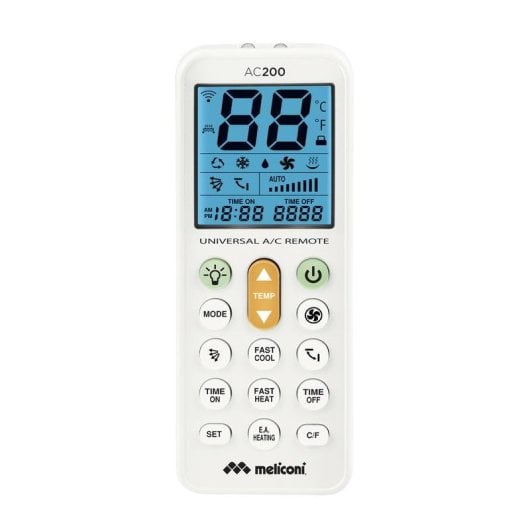Mando a distancia Meliconi AC200 Universal pantalla incorporada blanco