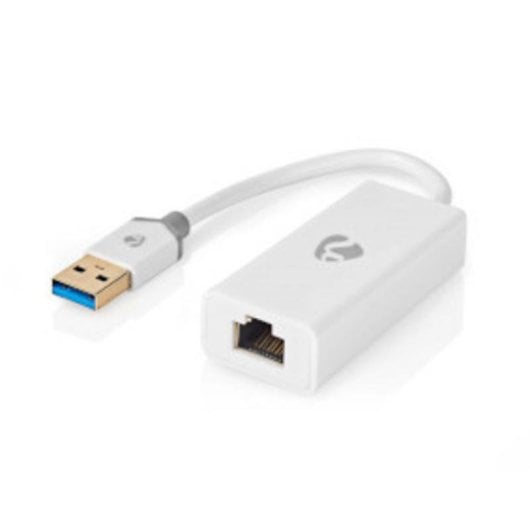Adaptador USB NEDIS CCBW61950WT02 USB-A a Ethernet RJ45 0,2 m Blanco
