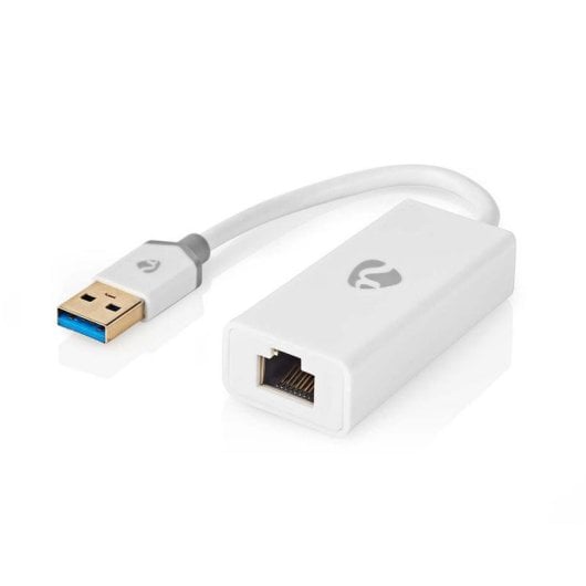 Adaptador USB NEDIS CCBW61950WT02 USB-A a Ethernet RJ45 0,2 m Blanco