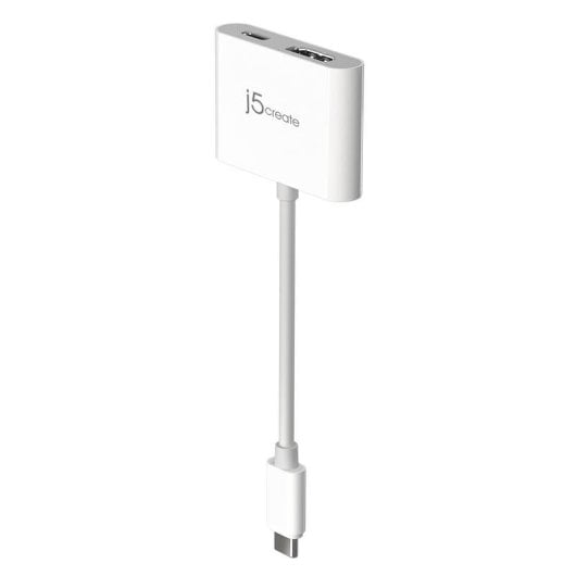 Adaptador USB-C J5CREATE JCA152-N HDMI 4K 144 Hz Power Delivery Branco