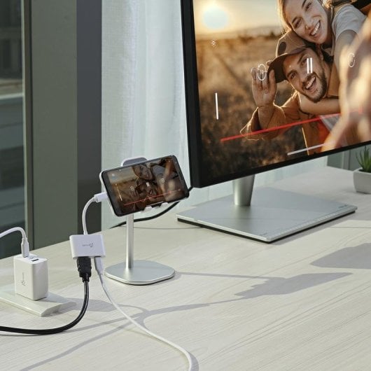 Adaptador USB-C J5CREATE JCA152-N HDMI 4K 144 Hz Power Delivery Branco
