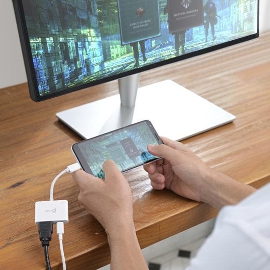 Adaptador USB-C J5CREATE JCA152-N HDMI 4K 144 Hz Power Delivery Branco