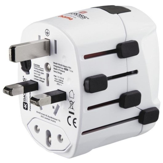 Adattatore di viaggio universale Hama World Travel Pro 100-250 V compatto bianco