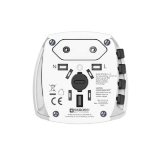 Adaptador de enchufe Hama MUV Micro universal compacto blanco