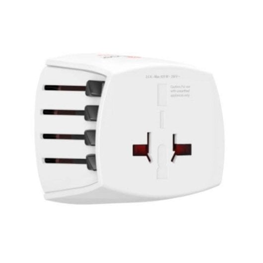 Adaptador de enchufe Hama MUV Micro universal compacto blanco