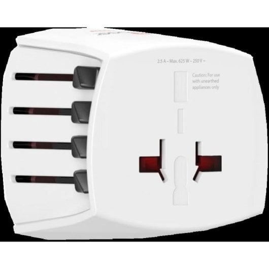 Adaptador de enchufe Hama MUV Micro universal compacto blanco