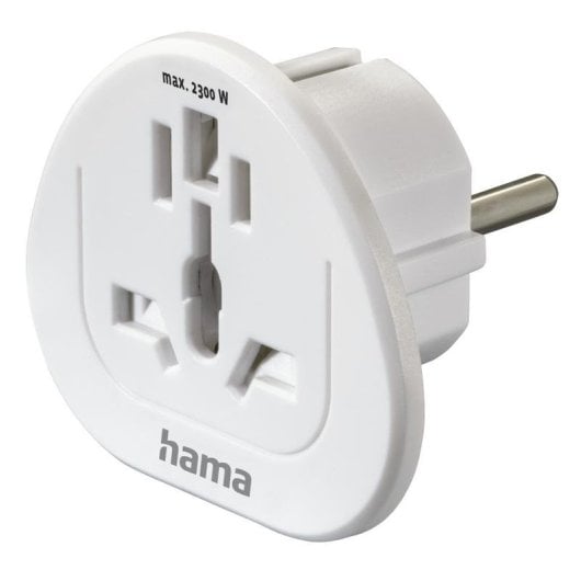 Adaptador de viaje Hama Universal 00223455 con conectores mundiales y 100-250 V