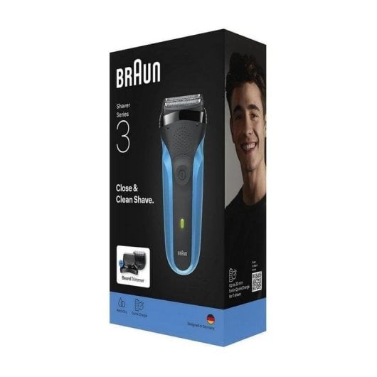 Rasoir pour Visage Braun Series 3 310BT Sans Fil 30min Sec et Mouillé 5 Sabots Charge Rapide