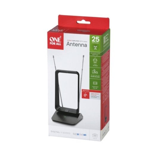 Antena TV Interior ONE FOR ALL SV9460 Proteção Sinal 5G 1,5 m DVB-T2