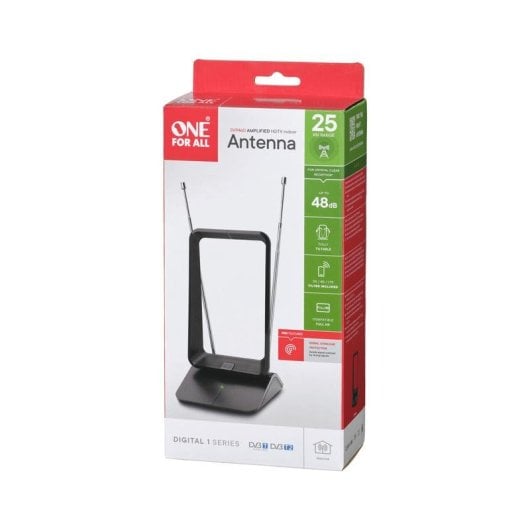 Antena TV Interior ONE FOR ALL SV9460 Proteção Sinal 5G 1,5 m DVB-T2
