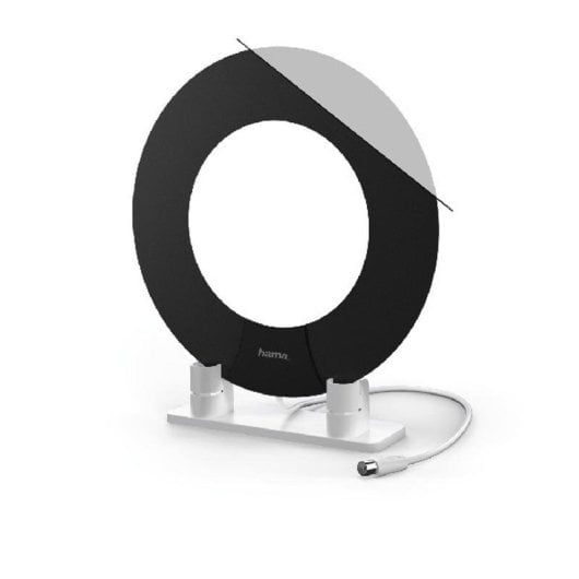 Antena TV Interior Hama 00121665 DVB-T2 DAB Blanco y Negro 2 m