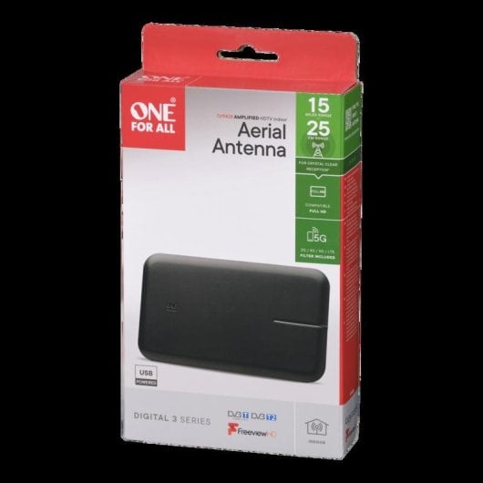 Antena de TV ONE FOR ALL SV9428 interior multidireccional USB 75 dB(A) Full HD