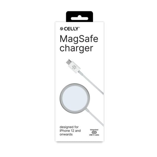 Chargeur sans fil Celly MAGCHARGEPRO 15W MagSafe USB 4000mAh Blanc