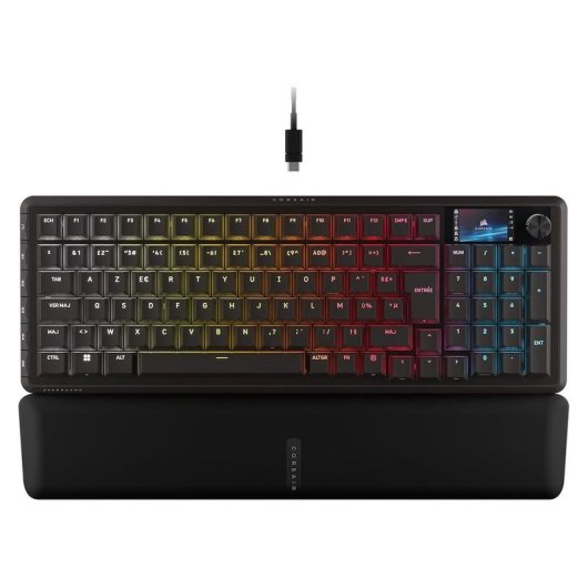 Clavier Corsair Gaming Vanguard Pro 96 Magnétique AZERTY FR rétroéclairé RGB LCD